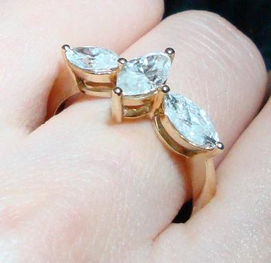 GENUINE 1.23CT NATURAL DIAMOND RING IN SOLID 14K GOLD